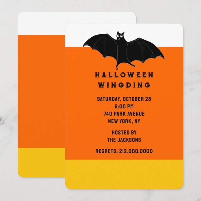Halloween Party Invitations (Front/Back)