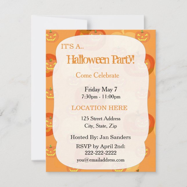 Halloween Party Invitations (Front)
