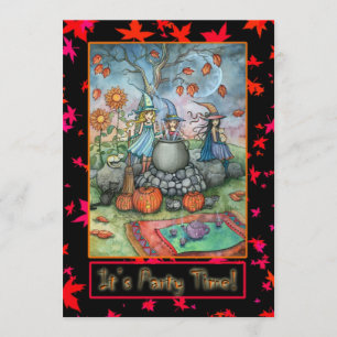 Halloween Party Invitations Little Witch Party