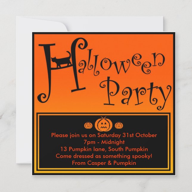 Halloween party invite (Front)