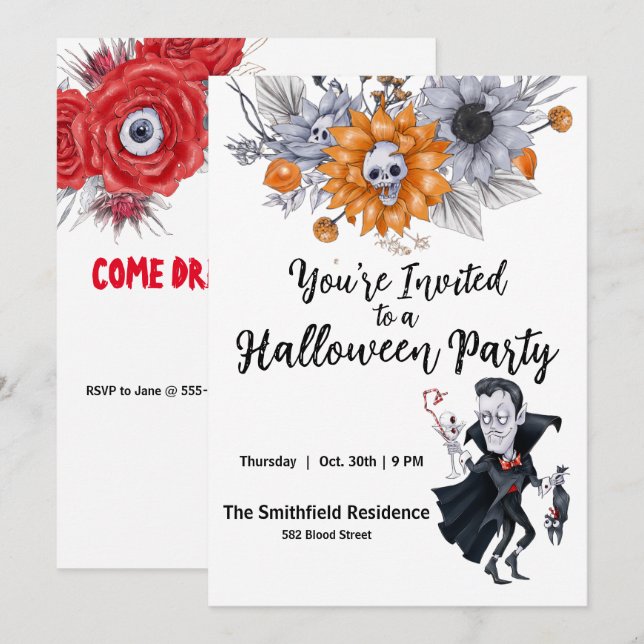 Halloween Party Invite (Front/Back)