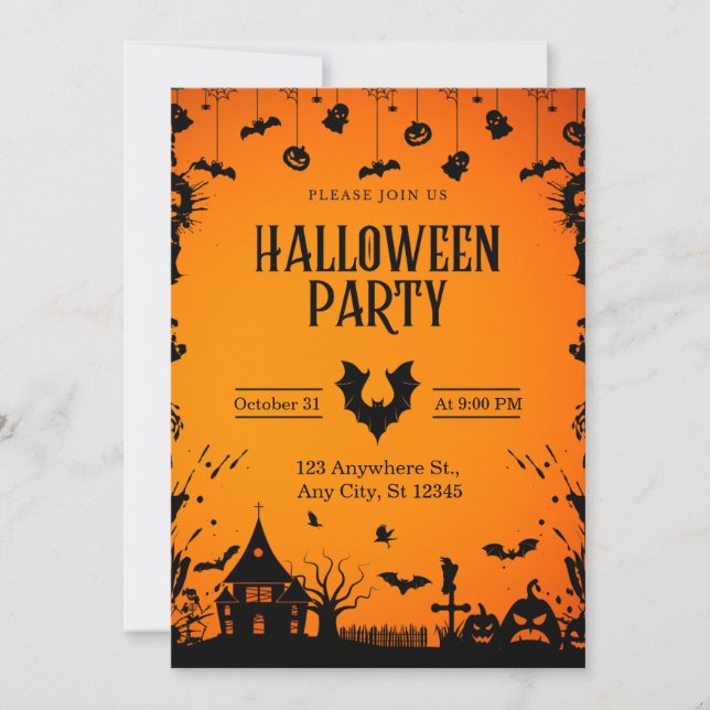 Halloween Party Invite (Front)