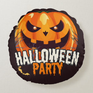Halloween Party – Jack-o’-Lantern Design Round Cushion