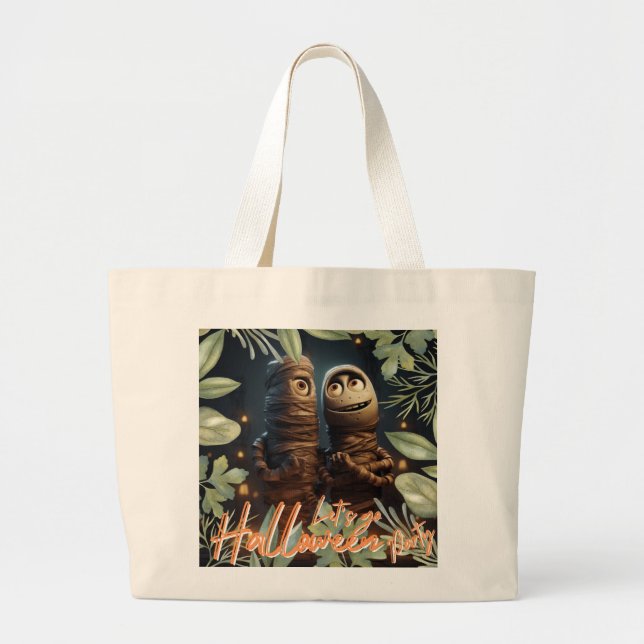 Halloween party large tote bag (Front)