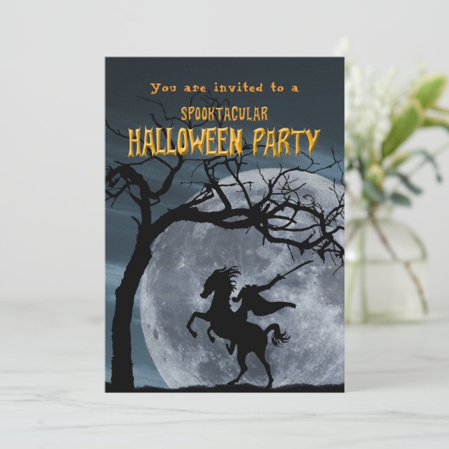 Halloween Party legendary Headless Horseman Invitation (Standing Front)