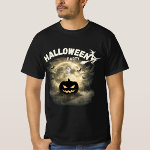 Halloween Party Moon Pumpkin Ghost Vintage Hallowe T-Shirt