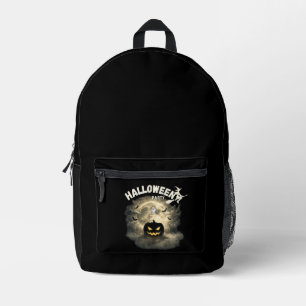 Halloween Party Moon Pumpkin Ghost Vintage Printed Backpack