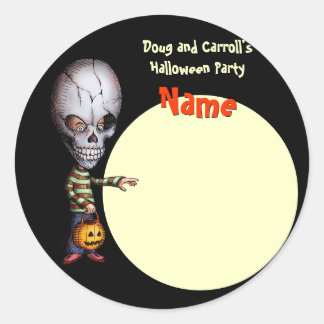 Halloween Party Name Tag - Skull Kid