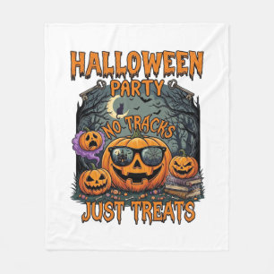 Halloween Party No Tracks Just Treats Sunglasses P Fleece Blanket