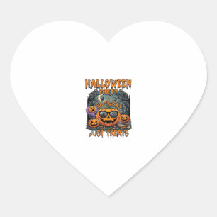 Halloween Party No Tracks Just Treats Sunglasses P Heart Sticker