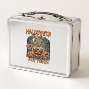 Halloween Party No Tracks Just Treats Sunglasses P Metal Lunch Box