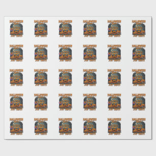 Halloween Party No Tracks Just Treats Sunglasses P Wrapping Paper