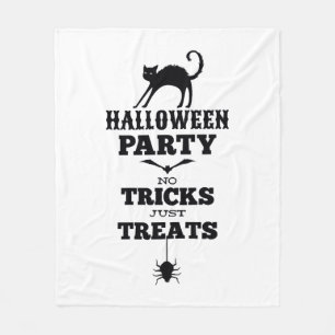 Halloween party no treats just tricks funny shirt fleece blanket
