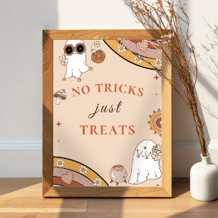Halloween Party No Trick Just Treats Sign