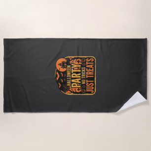 Halloween Party No Tricks Just Treats Design_1 Beach Towel