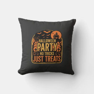 Halloween Party No Tricks Just Treats Design_1 Cushion