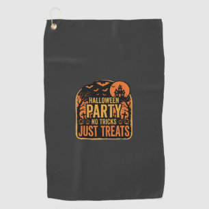 Halloween Party No Tricks Just Treats Design_1 Golf Towel