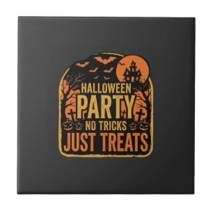 Halloween Party No Tricks Just Treats Design_1 Tile