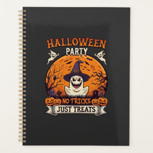 Halloween Party No Tricks Just Treats Ghost Moon P Planner