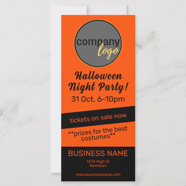 HALLOWEEN PARTY ORANGE BLACK BUSINESS COMPANY (Front)