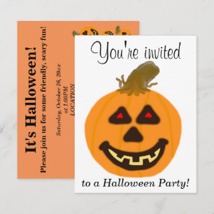Halloween Party Orange Pumpkins PERSONALIZE Invitation
