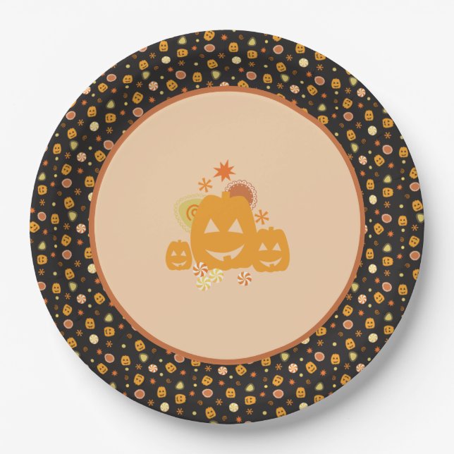 Halloween Party Paper Plate (Front)