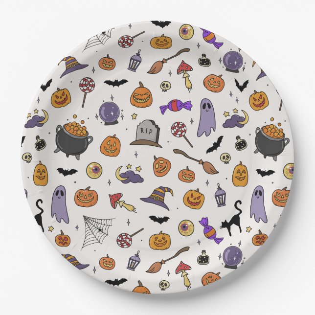 Halloween Party Paper Plate (Front)