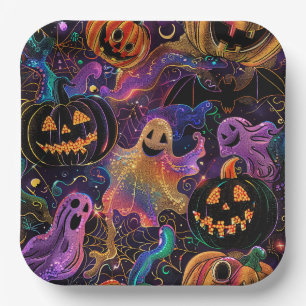 Halloween Party Paper Plate