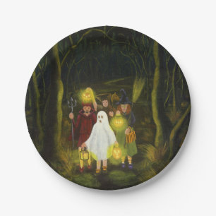 Halloween party paper plates