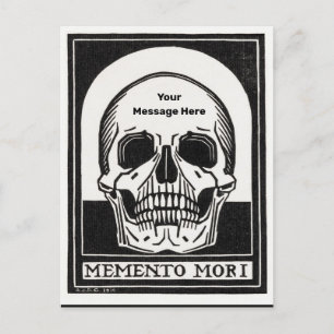 Halloween Party Personalised Skeleton Birthday Postcard