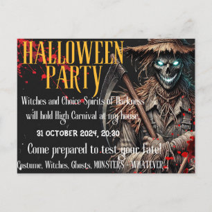 Halloween Party Personalized Invitation Postcard