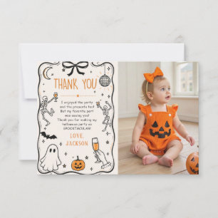 Halloween Party Photo Thank You Card