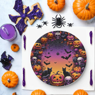 Halloween Party Plates: Spooky and Festive Design Paper Plate