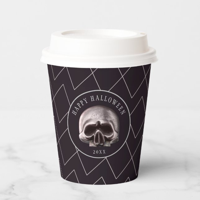 Halloween Party Poison Metal Skull Paper Cups (Front)