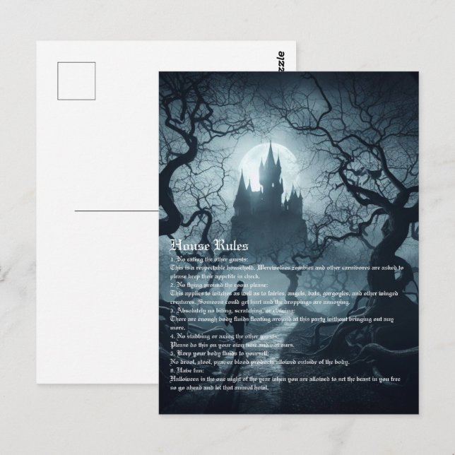 Halloween Party Postcard (Front/Back)