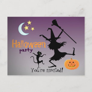 Halloween Party Postcard Invitations