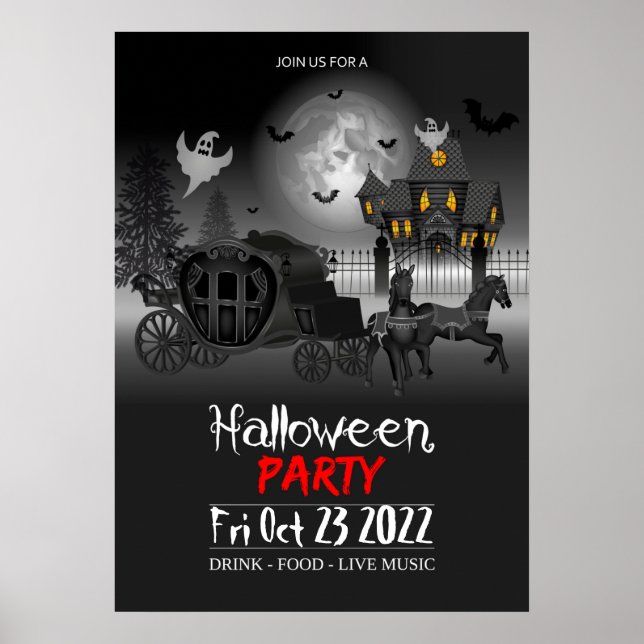 Halloween Party Poster Invitation  (Front)