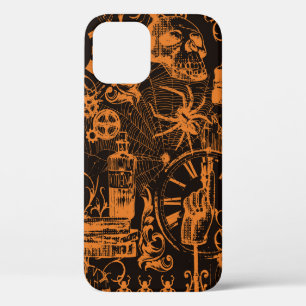 Halloween party Poster, Vintage holiday illustrati iPhone 12 Case