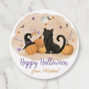 Halloween Party Pumpkin Favour Tags