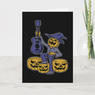 Halloween Party Pumpkin Guitar Music Scary Gift Card