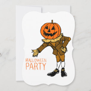 Halloween Party Pumpkin Guy Clip Art, Halloween Card