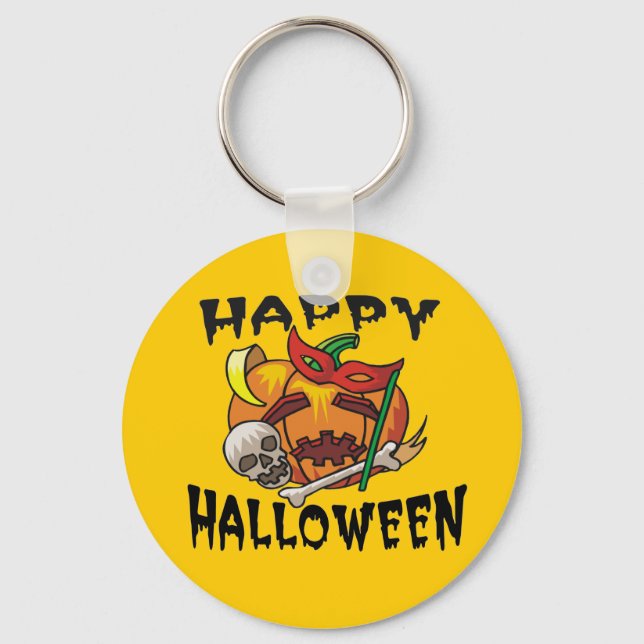 Halloween Party Pumpkin Key Chain (Front)