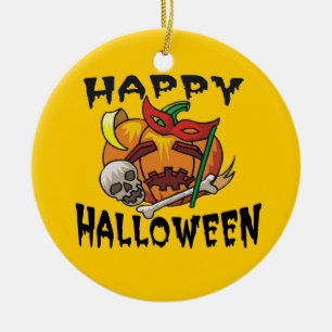 Halloween Party Pumpkin Ornament