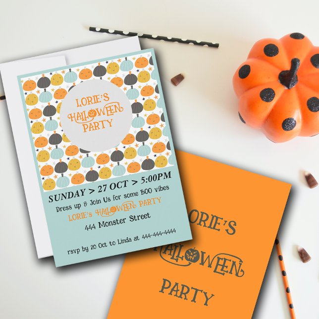 Halloween Party Pumpkin Patch Custom Invitation (Creator Uploaded)