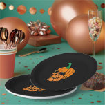 Halloween party pumpkin skull paper plates<br><div class="desc">Halloween party pumpkin skull paper plates</div>