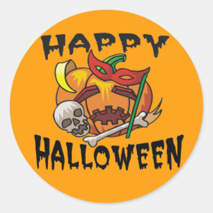 Halloween Party Pumpkin Stickers