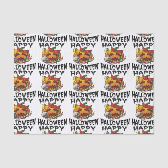 Halloween Party Pumpkin Tissue Paper (Front)