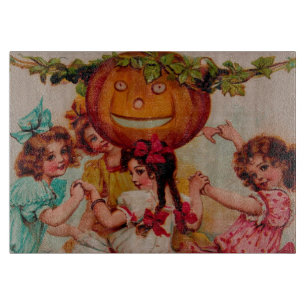 Halloween Party Pumpkin vintage Cutting Board