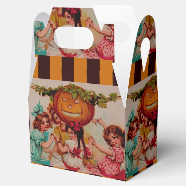 Halloween Party Pumpkin vintage Favour Box (Opened)