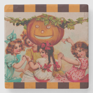 Halloween Party Pumpkin vintage Stone Coaster